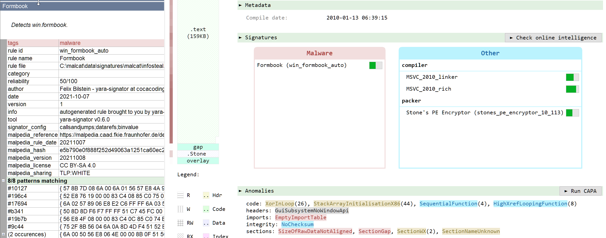 Formbook detection